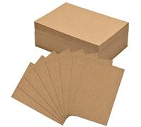 Chstarina 100 Pièces Cartes en Papier Kraft, 300 g/m² 10 x 15cm Papier Carte de Visite Blanche, Cartes de Papier Vierges Marron, Carte de Remerciement pour DIY Graffiti Artisanat Parties Banquets