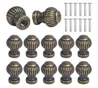 Chstarina 12 Pièces Mini Boutons de Meuble Vintage Poignées de Porte Bronze Boutons de Tiroir Mini Poignée à Tête Ronde en Métal pour Boîte à Bijoux Boutons de Porte pour Tiroirs Armoires Placard