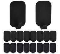 Chstarina 16 Pièces Crochets Auto-Adhésifs en Acier Inox, Mural de Salle de Bains, Porte Serviette Imperméable pour Peignoir, Manteau, Serviette, Clés, Sacs, Maison, Cuisine, Salle de Bain, Noir