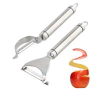 Chstarina 2 PCS Éplucheur Universel, Eplucheur Légumes En Acier Inoxydable, Éplucheur De Pommes De Terre De Cuisine, Manuel Eplucheur Avec Poignée Ergonomique, Pour Légumes, Fruits