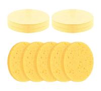 Chstarina 20 Pièces Éponges Visage Comprimées, Visage Nettoyage Éponges en Cellulose, Éponges Demaquillage Visage, Éponges Cosmétiques Rondes pour Nettoyage de Visage Démaquillage