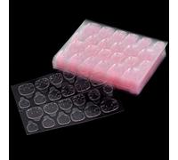 Chstarina 30 Feuilles 720 Pièce Autocollants à Ongles, Autocollants d’Ongle de Colle Double Face, Faux Ongles Autocollant, Nail Glue Jelly Gel Ruban Adhésif pour Décoration à Ongles