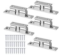 Chstarina 5 Pièces Loquet à Double Boule en Laiton 50mm Fermetures de Porte de Meubles avec Vis Loqueteau à Billes pour Armoire de Cuisine Placard Tiroir Meubles