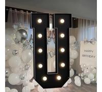 CHSUFBTY Grandes Lettres Lumineuses, Lettres Néon for Décorations, Adaptées Aux Anniversaires, Remises de Diplômes, Anniversaires de Mariage Et Décorations de Fête(U,70cm/28in)