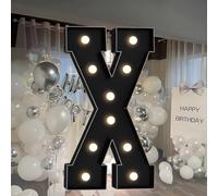 CHSUFBTY Grandes Lettres Lumineuses, Lettres Néon for Décorations, Adaptées Aux Anniversaires, Remises de Diplômes, Anniversaires de Mariage Et Décorations de Fête(X,120cm/47in)