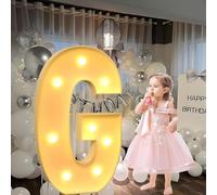 CHSUFBTY Grandes Lettres Néon, Adaptées Aux Baptêmes de Bébé, Aux Fêtes d'anniversaire, Aux Mariages Et Aux Cérémonies de Fiançailles, Panneaux de Mousse DIY Prédécoupés.(G,70cm/28in)