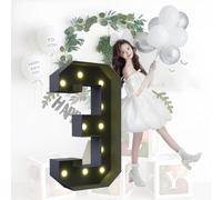 CHSUFBTY Grandes Lettres Néon en Mosaïque for la Décoration, Ensembles de Panneaux de Mousse Prédécoupés Adaptés Aux Anniversaires, Aux Mariages Et Aux Anniversaires de Bébé(3,100cm/40in)