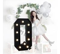CHSUFBTY Grandes Lettres Néon en Mosaïque for la Décoration, Ensembles de Panneaux de Mousse Prédécoupés Adaptés Aux Anniversaires, Aux Mariages Et Aux Anniversaires de Bébé(Q,100cm/40in)