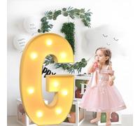 CHSUFBTY Grandes Lettres Néon Lettres de Collage for Ballons Décorations de Fête d'anniversaire, de Mariage Et de Fiançailles Décorations de Ballons en Mosaïque(G,100cm/40in)