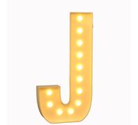 CHSUFBTY Lettres Éclairées Au Néon, Baptême de Bébé, Fiançailles de Mariage, Demande en Mariage, Décorations de Fête Blanches, Grande Toile de Fond en Carton(J,70cm/28in)