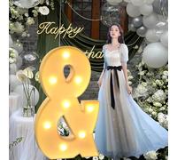 CHSUFBTY Lettres Géantes en Mosaïque Au Néon, Adaptées Aux Fêtes d'anniversaire, Aux Baby Showers, Aux Fêtes de Retour À la Maison, Aux Décorations de Mariage, Aux Grandes Lettres.(+,70cm/28in)