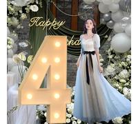 CHSUFBTY Lettres Géantes en Mosaïque Au Néon, Adaptées Aux Fêtes d'anniversaire, Aux Baby Showers, Aux Fêtes de Retour À la Maison, Aux Décorations de Mariage, Aux Grandes Lettres.(4,70cm/28in)