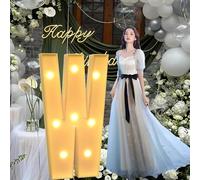 CHSUFBTY Lettres Géantes en Mosaïque Au Néon, Adaptées Aux Fêtes d'anniversaire, Aux Baby Showers, Aux Fêtes de Retour À la Maison, Aux Décorations de Mariage, Aux Grandes Lettres.(W,100cm/40in)