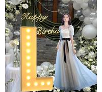 CHSUFBTY Lettres Géantes en Mosaïque Au Néon, Adaptées Aux Fêtes d'anniversaire, Aux Baby Showers, Aux Fêtes de Retour À la Maison, Aux Décorations de Mariage, Aux Grandes Lettres.(L,70cm/28in)