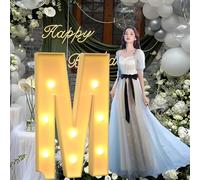 CHSUFBTY Lettres Géantes en Mosaïque Au Néon, Adaptées Aux Fêtes d'anniversaire, Aux Baby Showers, Aux Fêtes de Retour À la Maison, Aux Décorations de Mariage, Aux Grandes Lettres.(M,100cm/40in)