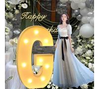 CHSUFBTY Lettres Géantes en Mosaïque Au Néon, Adaptées Aux Fêtes d'anniversaire, Aux Baby Showers, Aux Fêtes de Retour À la Maison, Aux Décorations de Mariage, Aux Grandes Lettres.(G,120cm/47in)