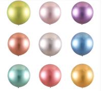 CHSYOO 100 x 5 pouces ballons pour Mariage Anniversaire Party Enfants fête, 9 lumineux métal couleurs violet bleu rouge argent vert or vert clair violet clair rose or