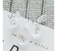 CHSYOO 100 x épingles de Torsion de Rembourrage, Support de vis de goupille de Jupe de lit à tête Transparente avec boîte de Rangement en Plastique, pour Jupes de lit, Couvre-Lits