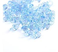 CHSYOO 100 x Mini Set de Sucette de Deco, Confetti Table Décoration Confetti Streudeko Giveaway Cadeau pour Baptême Babyshower Baby Shower Mariage Anniversaire Enfants Parti, Bleu