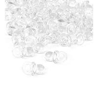 CHSYOO 100 x Mini Set de Sucette de Deco, Confetti Table Décoration Confetti Streudeko Giveaway Cadeau pour Baptême Babyshower Baby Shower Mariage Anniversaire Enfants Parti, Blanc