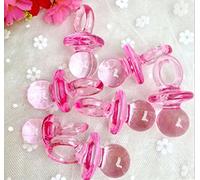 CHSYOO 100 x Mini Set de Sucette de Deco, Confetti Table Décoration Confetti Streudeko Giveaway Cadeau pour Baptême Babyshower Baby Shower Mariage Anniversaire Enfants Parti, Rose