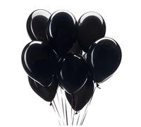 CHSYOO 200 x mini ballons noirs latex 5 pouces 13 cm, décorations pour mariage, anniversaire, fête d'enfants, fête prénatale, baptême, Noël, Nouvel An