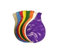 CHSYOO 8 x Géant Ballon Diamètre 36" (90cm) Jumbo Latex pour Mariage, Anniversaire, Party, Enfants Fête - Vert, Violet, Orange, Rouge, Jaune, Blanc, Bleu, Transparent