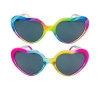 CHSZSH 2 Pièces De Lunettes Pour Femmes, Lunettes Arc-En-Ciel, Accessoires De Lunettes Pour Vêtements Pour Femmes, Lunettes De Soleil Arc-En-Ciel, Lunettes De Décoration De Fête
