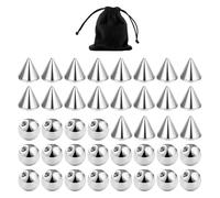 CHSZSH 40 Boules De Perçage, Sac De Rangement, Boules De Perçage En Acier Inoxydable, Poinçons De Perçage, Accessoires De Bijoux