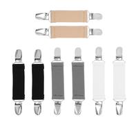 CHSZSH 8 Pièces De Clips Élastiques, Clips De Pull, Clips De Cardigan Élastiques, Clips Antidérapants À Double Tête, Boucles De Fixation De Drap De Lit, Clips Élastiques Polyvalents