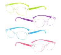 CHSZSH Pack De 4 Lunettes Pour Enfants, Lunettes Claires Pour Enfants, Lunettes Plates Pour Enfants, Lunettes De Jeu Pour Enfants, Accessoires Pour Les Yeux