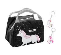 CHSZSH Sac Licorne 1 Pièce, Breloques Licorne 2 Pièces, Sac À Lunch D'École Pour Filles, Sac De Pique-Nique, Sac À Lunch Pour Enfants, Sac Thermique