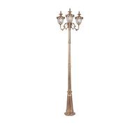 CHTEMKSJ Lampadaire d'extérieur à 3 lumières européen Rustique en Bronze, lampadaire en Aluminium IP65 étanche, Lampe de Parc, Chemin de pelouse, Lampe de décoration de Paysage, lampadaire extérieur