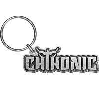 Chthonic - Porte-clés moulé sous pression Logo RO7361 (taille unique) (Argent/Noir)