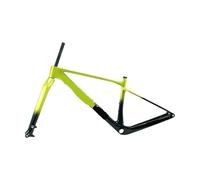 CHTKAGV Fourche de Cadre VTT en Carbone M09-1 29 Pouces XC Hardtail routage câble Interne 148x12mm axe traversant(Green Black Combo,48cm)