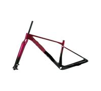 CHTKAGV Fourche de Cadre VTT en Carbone M09-1 29 Pouces XC Hardtail routage câble Interne 148x12mm axe traversant(Magenta Black Combo,48cm)