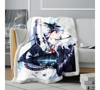 CHTLIFQ Couverture de lit Polaire Sherpa en Peluche, Couverture d'impression 3D Genshin Impact Arlecchino, canapé, Automne et Hiver, couvertures pour Adultes et Enfants, （120x150cm）