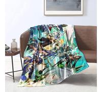 CHTLIFQ Couverture en Flanelle à Motif 3D Genshin Impact Couverture pelucheuse Canapé Canapé Couverture en Microfibre Automne Hiver Couvertures Enfants Adultes （120x150cm）