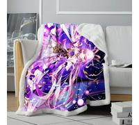 CHTLIFQ Couverture en Polaire imprimée Honkai Star Rail Fu Xuan pour canapé Toutes Saisons, Couverture pour Berceau ou Cou 31,5 x 47,3 Pouces Sherpa (80 x 120 cm)