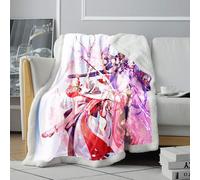 CHTLIFQ Couverture imprimée 3D Genshin Impact Yae Miko Peluche Sherpa Polaire Couverture de lit canapé Automne Hiver couvertures Enfants Adultes 47,3 x 59 Pouces Sherpa (120 x 150 cm)