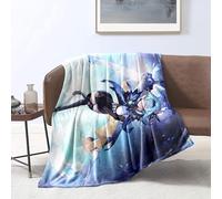 CHTLIFQ Couverture imprimée numériquement Genshin Impact EULA Lawrence Couverture Polaire pour lit, canapé Simple, Toutes Saisons, couvertures pour Adultes et Enfants （80 x 120 cm）