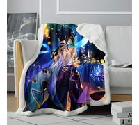 CHTLIFQ Couverture Polaire Genshin Impact Xiao Couverture de lit en Peluche 3D Camping Sieste Câlin Toutes Saisons Couvertures Enfants Adultes 47,3 x 59 Pouces Sherpa （120 x 150 cm）
