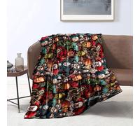 CHTLIFQ Couverture Polaire Horreur Monstre Couverture imprimée Canapé Jeté Couverture Flanelle Douce Toutes Saisons Enfants Adultes Berceau 31,5x47,3 Pouces Flanelle （80x120cm）
