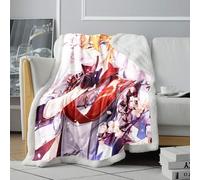 CHTLIFQ Genshin Impact Couverture Polaire imprimée Couverture de lit Tapis Chaud et Doux Toutes Les Saisons Enfants Adolescents Jeunes Garçons Filles Sherpa (120 x 150 cm)
