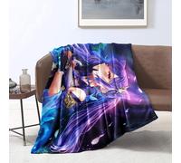 CHTLIFQ Genshin Impact Keqing Couverture imprimée 3D en Flanelle pour Salon, Voyage, extérieur, Toutes Saisons, Couverture pour Berceau ou Cou Flanelle 120 x 150 cm