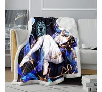 CHTLIFQ Genshin Impact Layla Couverture Sherpa imprimée pour canapé, Couverture en Micro Polaire Toutes Saisons pour Adultes et Enfants 120 x 150 cm Sherpa (120 x 150 cm)