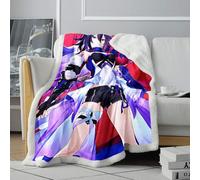 CHTLIFQ Honkai Star Rail Seele Couverture imprimée en 3D en Peluche Sherpa Polaire pour lit, canapé, Automne et Hiver pour Enfants et Adultes 150 x 200 cm