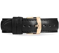 chtom Bracelet de Montre 18mm à 22mm Bracelet de Remplacement en Cuir de Veau France Bracelet à dégagement Rapide Bracelet de Montre (Couleur: Marron, Taille: 18mm) (Couleur: Noir, Taille: 20mm)