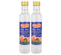 Chtoura Garden - Eau de roses orientales pour la cuisine et l'aromatisation - Lot de 2 bouteilles en verre 250 ml