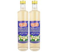 Chtoura Garden Eau florale fleur d'oranger, 2x500ml bouteilles en verre, idéale pour cuisson et pâtisseries